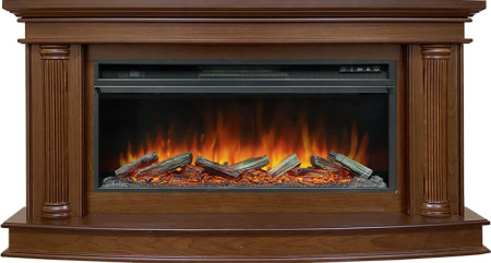 Каминокомплект Rome - Каштан с очагом Vision 42 LOG LED